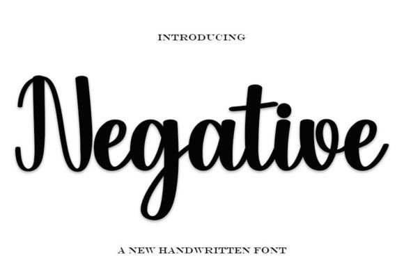 Elegant Handwritten Font for Crafters: The Beauty of Negative