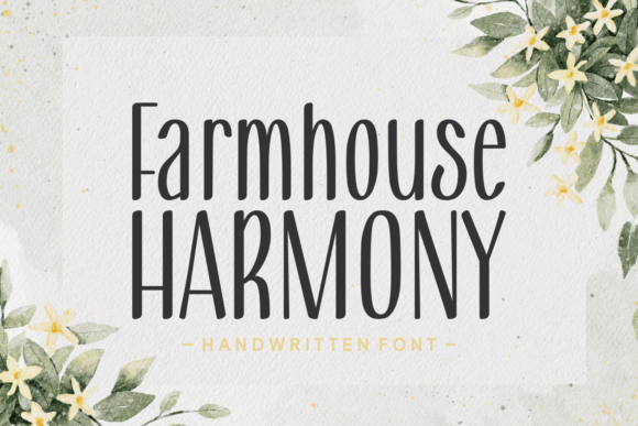 Farmhouse Harmony: A Stylish Handwritten Font for Modern Marketing Design