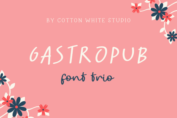 Gastropub Trio: A Charming Script Font for Editorial Design