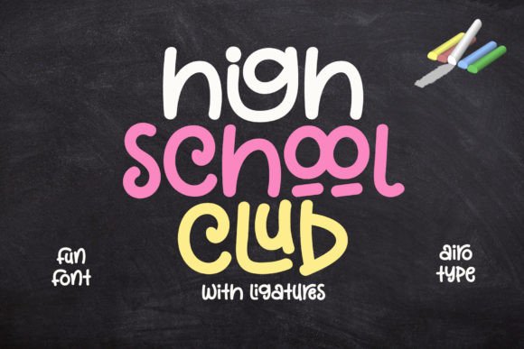 High School Club: A Whimsical Handwriting Font for Playful Brand Identities