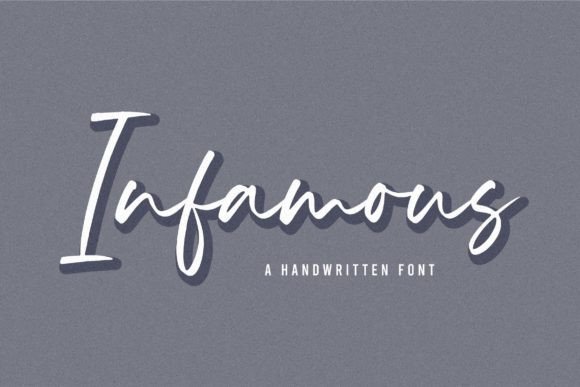Infamous Font: A Stylish Script for Elegant Editorial Design