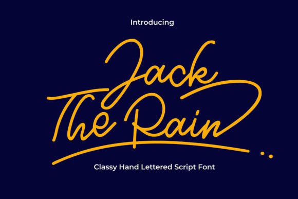 Jack the Rain: A Graceful Script Font for Elegant Editorial Design
