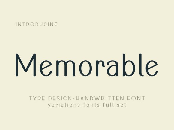 Memorable: A Versatile Handwritten Font for Modern Web Design