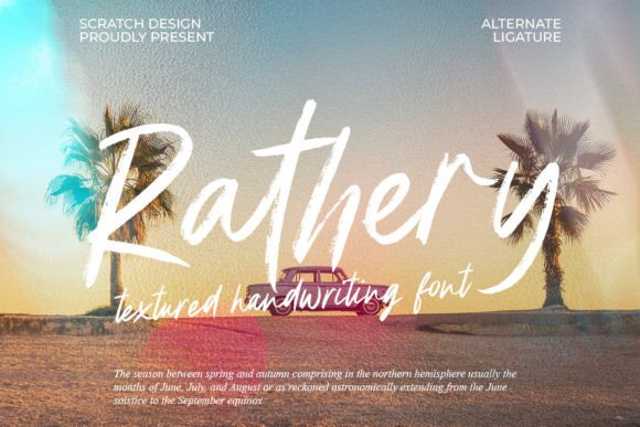 Rathery: A Summer-Inspired Script Font for Scroll-Stopping Digital Design