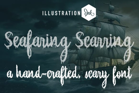 Seafaring Searring: A Whimsical Handwritten Font for Modern Editorial Design