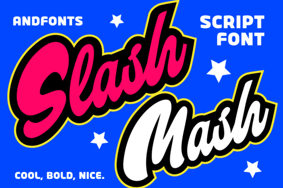 Slash Mash: A Bold Script Font for Creative Branding Projects