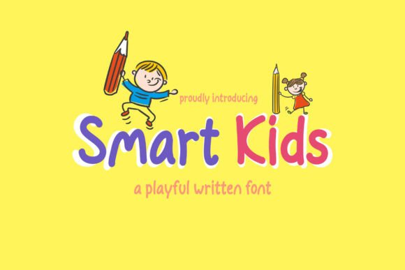 Smart Kids a Playful Written: A Cheerful Font for Handmade Labels, Invitations, and Playful Product Design