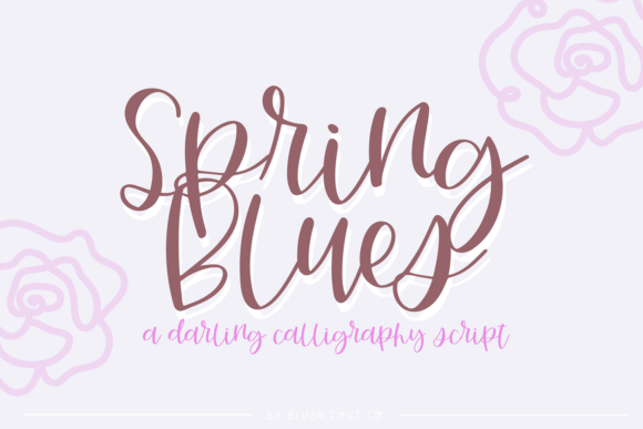 Spring Blues: A Playful Script Font for Crafters and Product Designers
