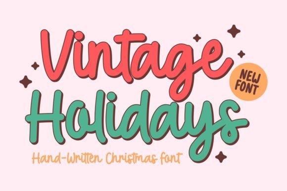 Vintage Holidays: A Handwritten Font for Nostalgic Craft Projects