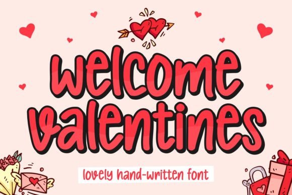 Welcome Valentines: A Handwritten Font for Crafters and Product Designers
